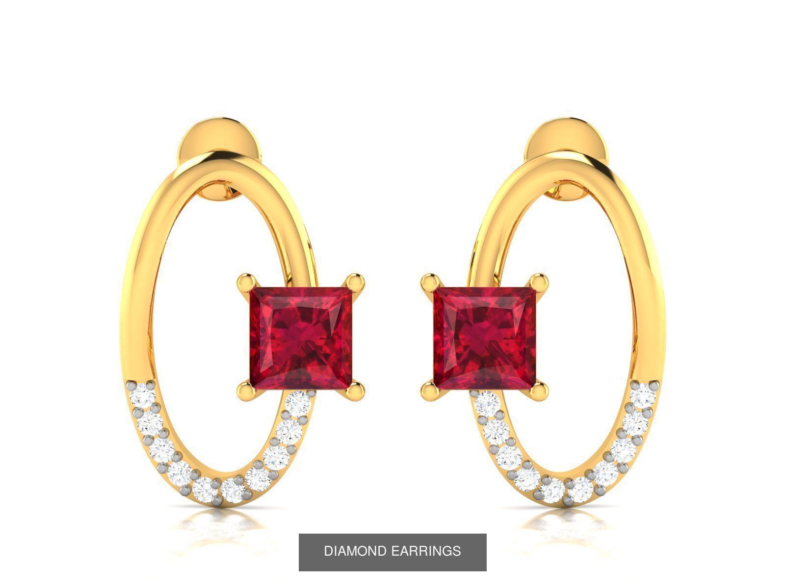 125 Drops Earrings 3dm STL FBX OBJ Detail Bulk Collection _86