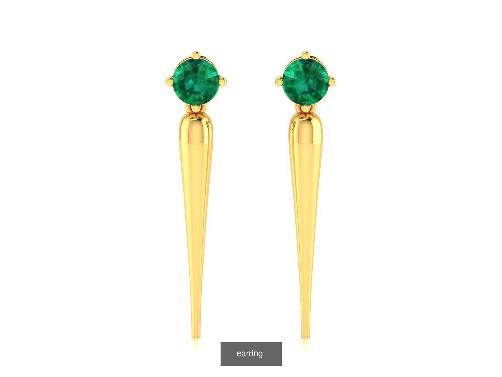 125 Drops Earrings 3dm STL FBX OBJ Detail Bulk Collection _71