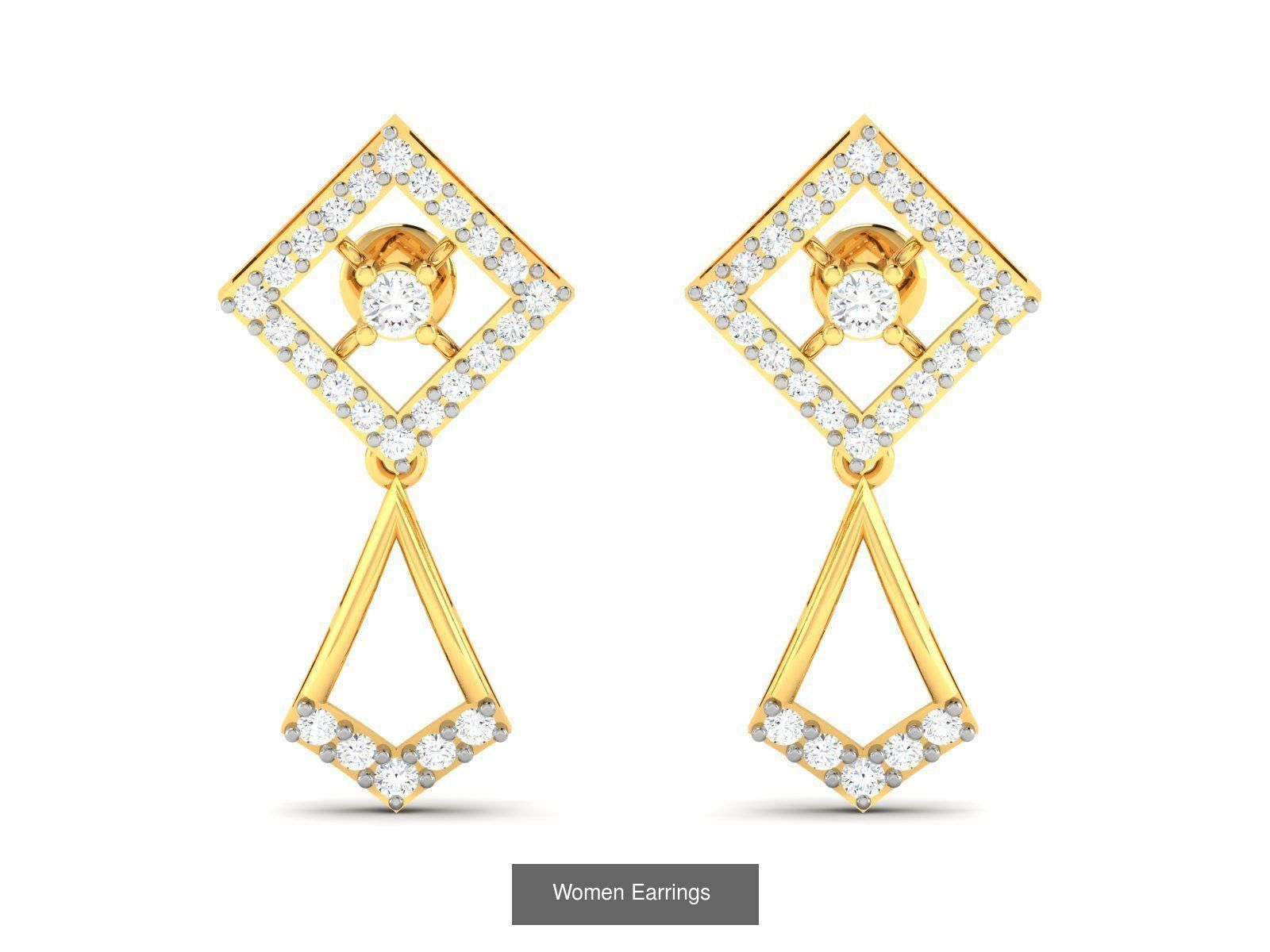 125 Drops Earrings 3dm STL FBX OBJ Detail Bulk Collection _101