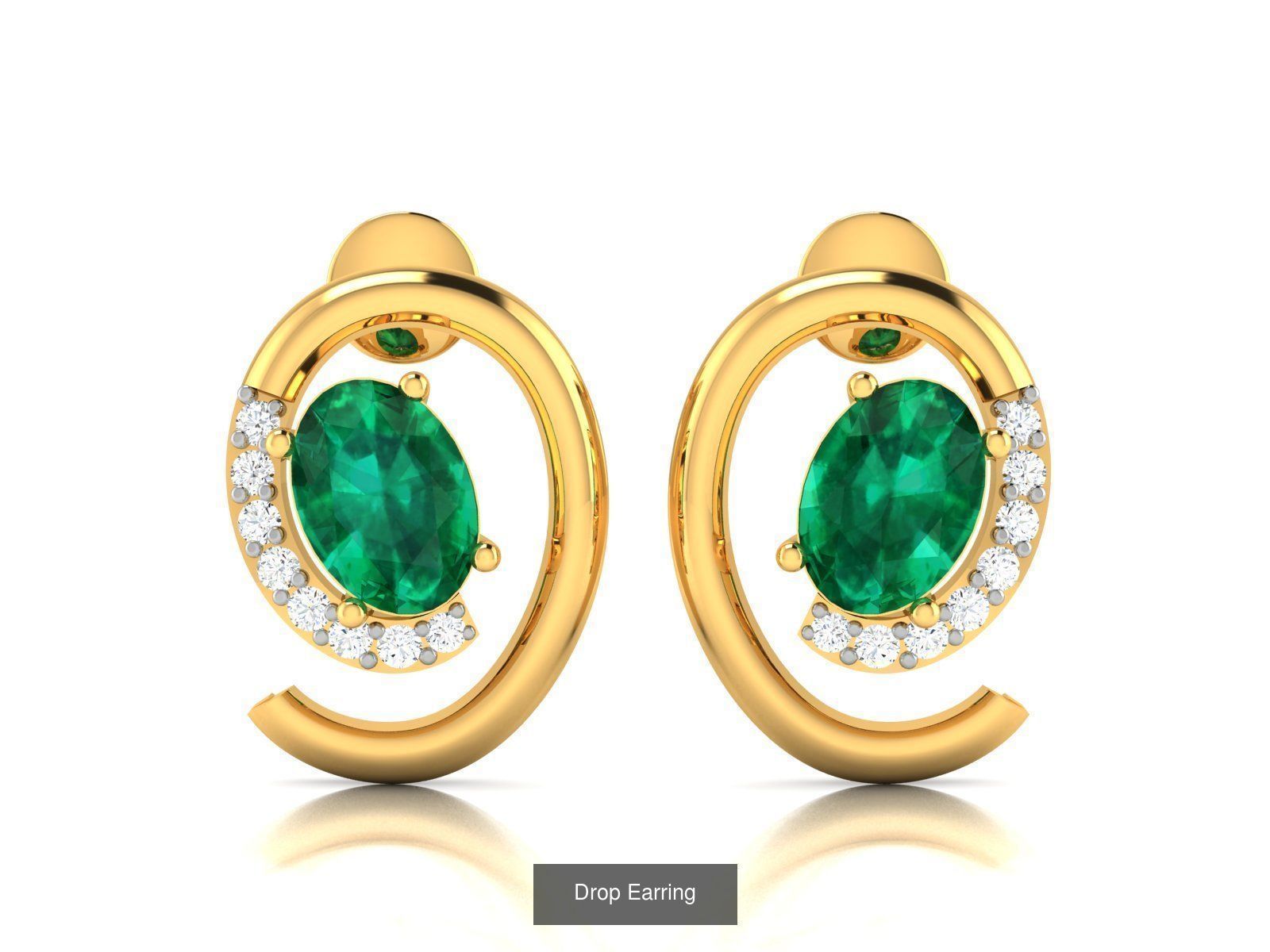 125 Drops Earrings 3dm STL FBX OBJ Detail Bulk Collection _84