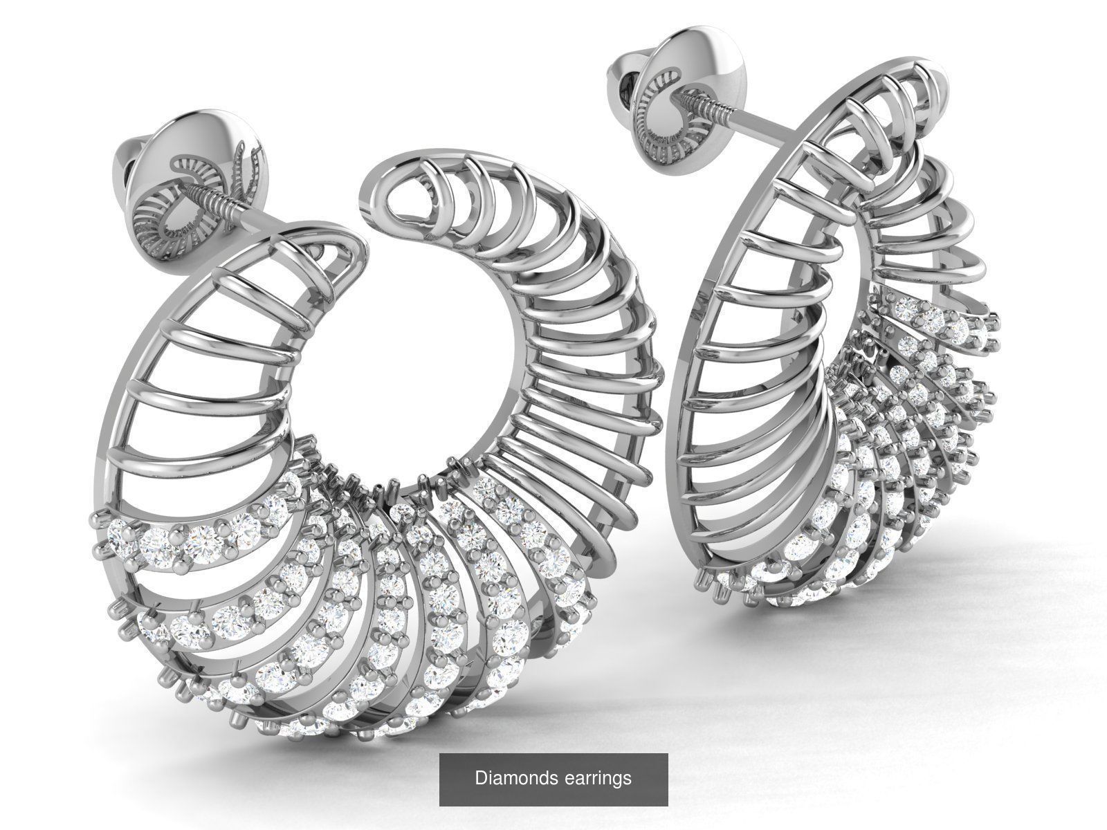 125 Drops Earrings 3dm STL FBX OBJ Detail Bulk Collection _47