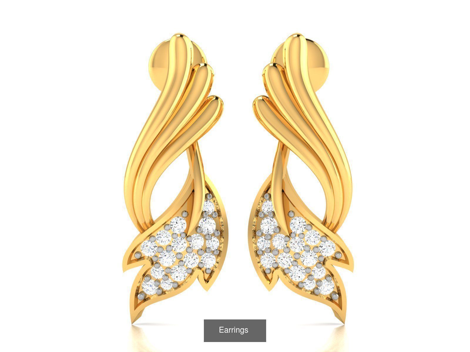 125 Drops Earrings 3dm STL FBX OBJ Detail Bulk Collection _66