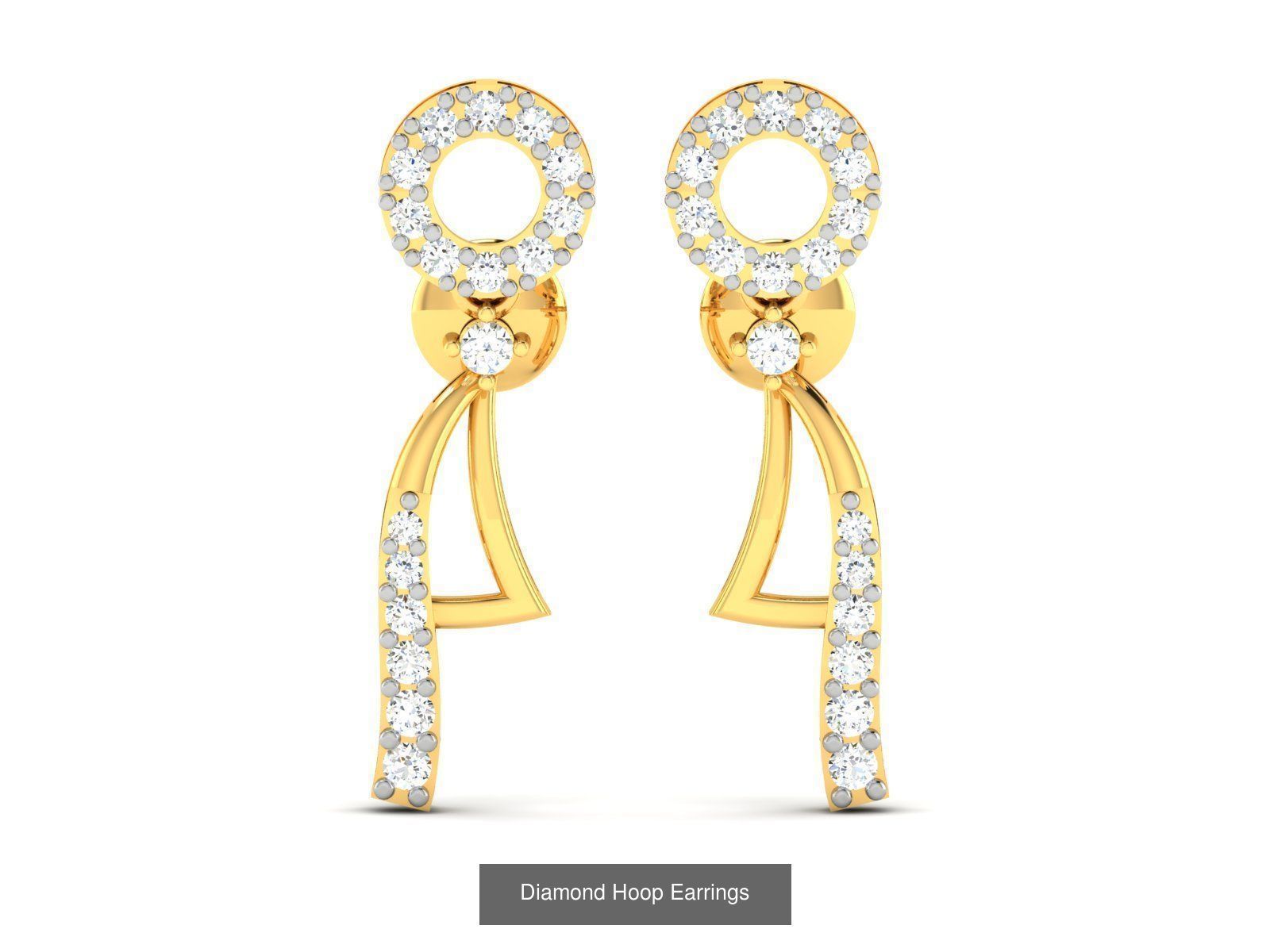 125 Drops Earrings 3dm STL FBX OBJ Detail Bulk Collection _100