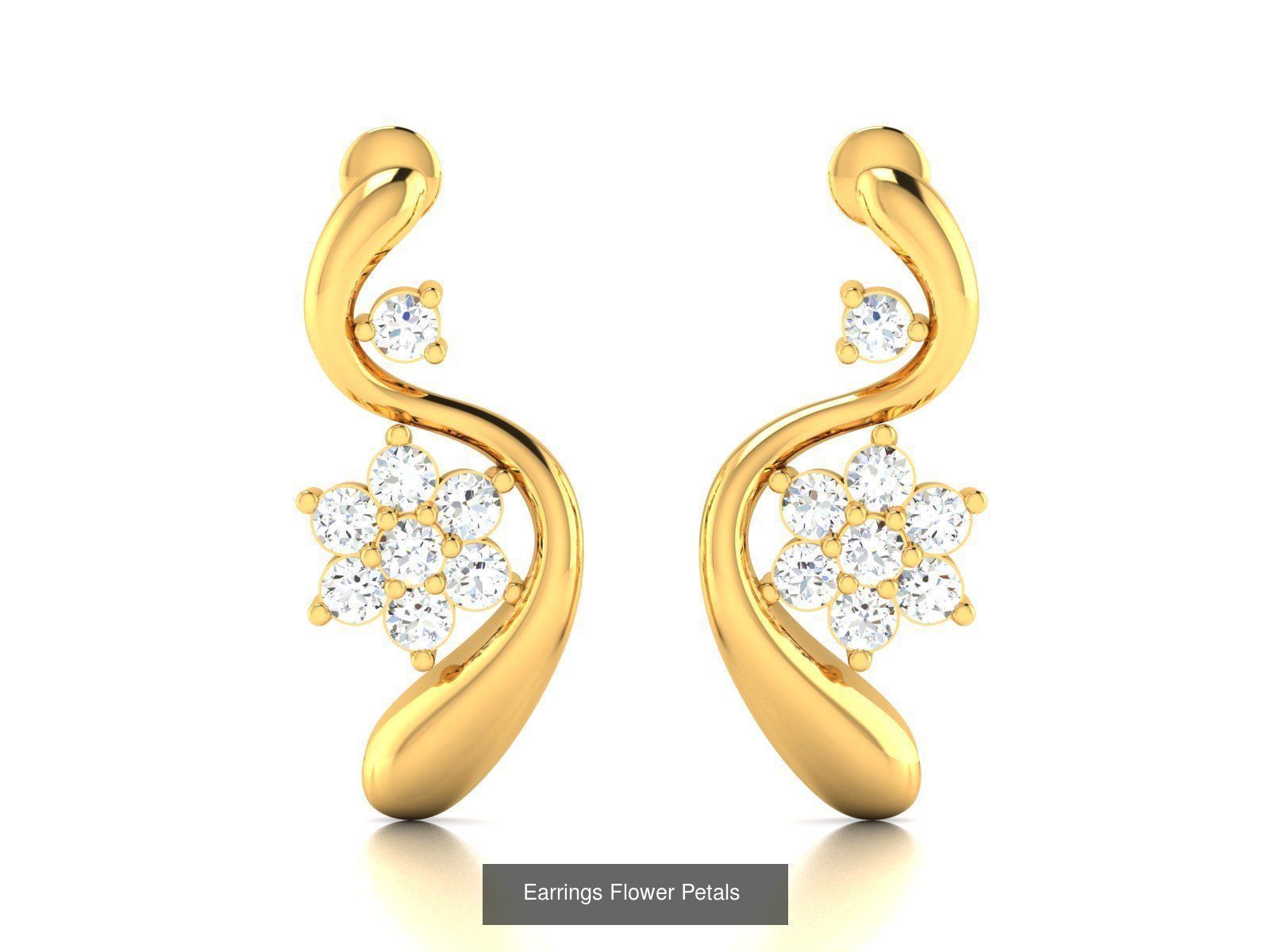 125 Drops Earrings 3dm STL FBX OBJ Detail Bulk Collection _68