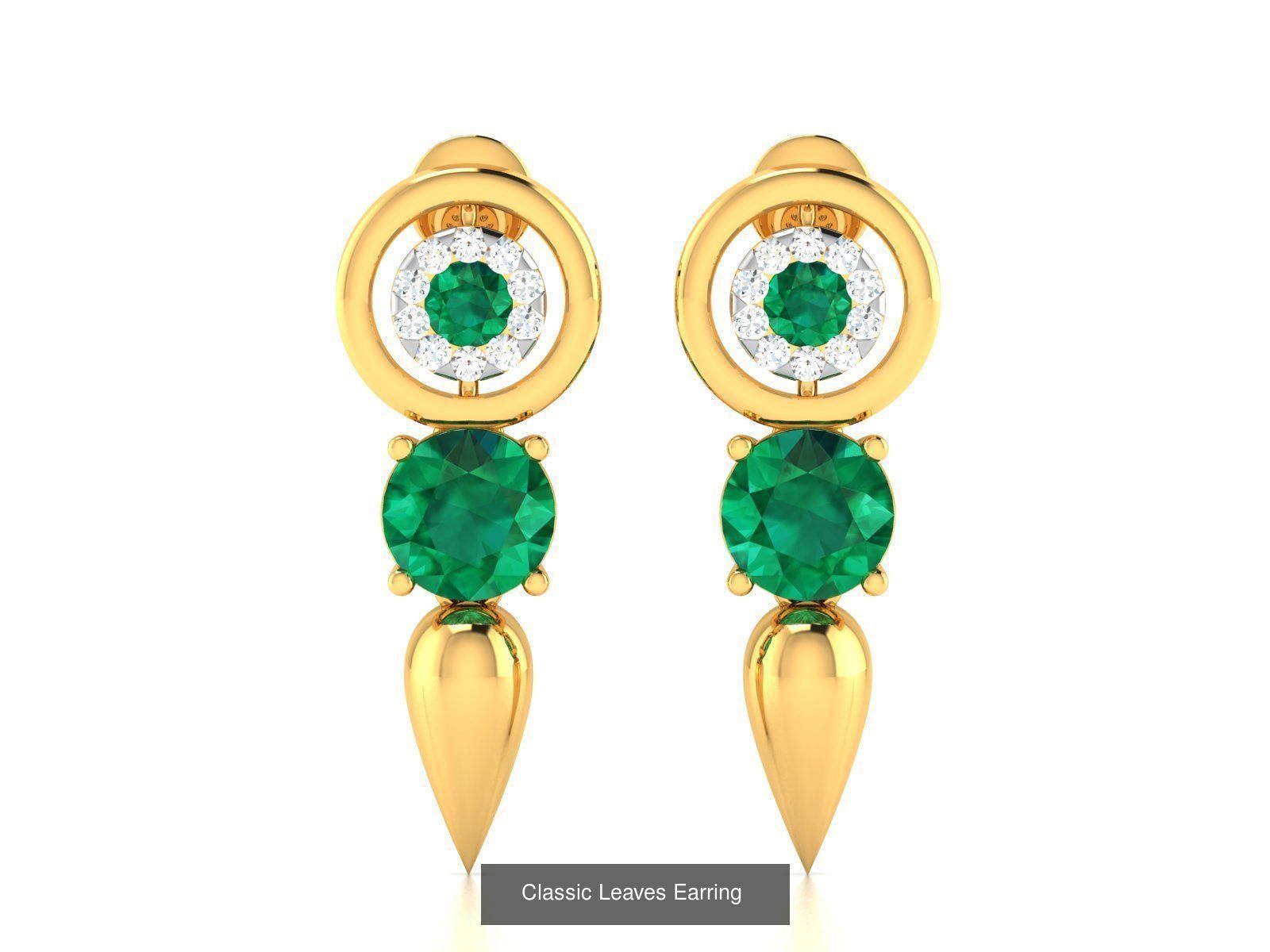 125 Drops Earrings 3dm STL FBX OBJ Detail Bulk Collection _75