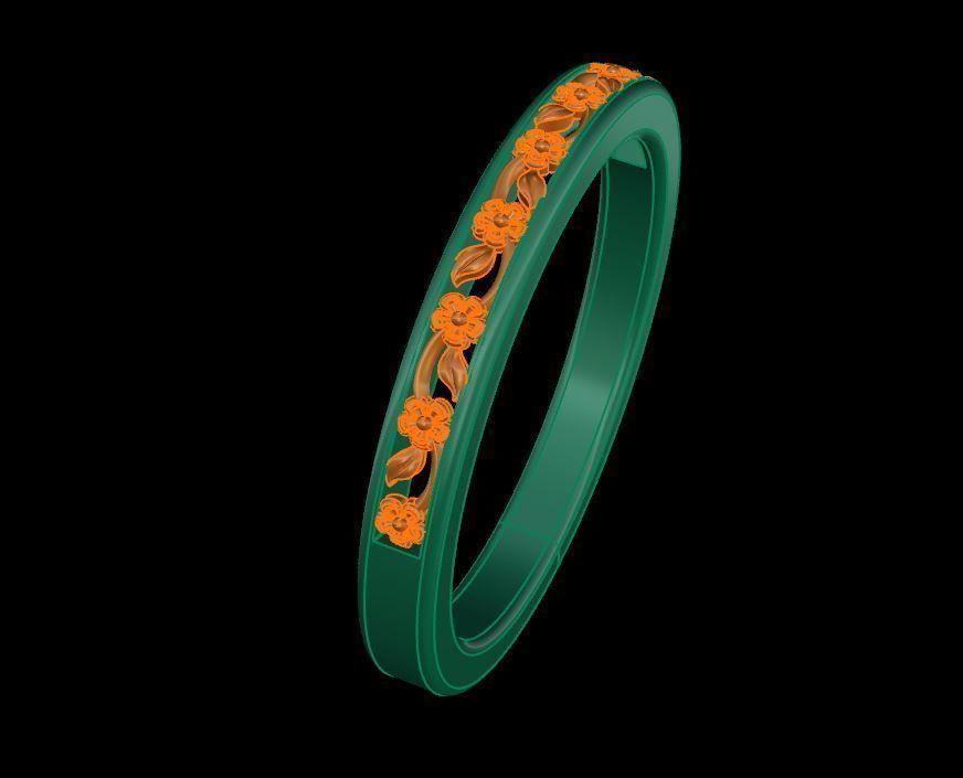 Women Ring 3D print model_7