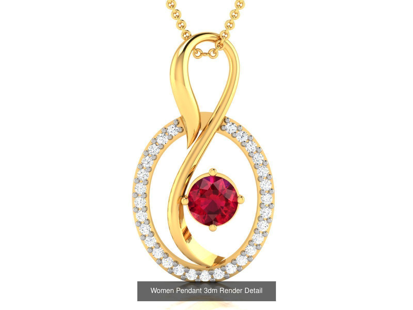 60 Women Pendant 3dm STL FBX OBJ Renders Detail Bulk Collection _17