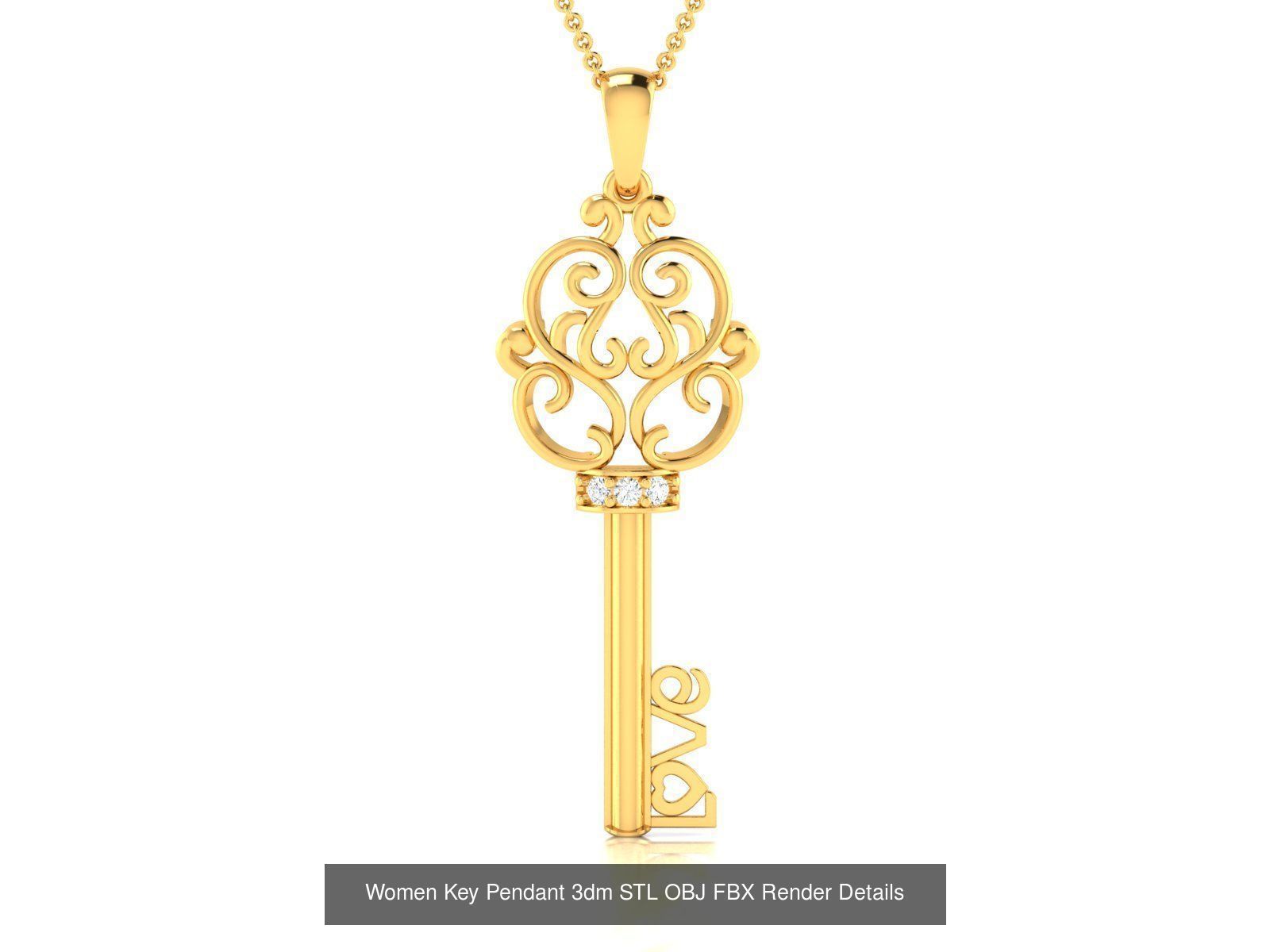 60 Women Pendant 3dm STL FBX OBJ Renders Detail Bulk Collection _64