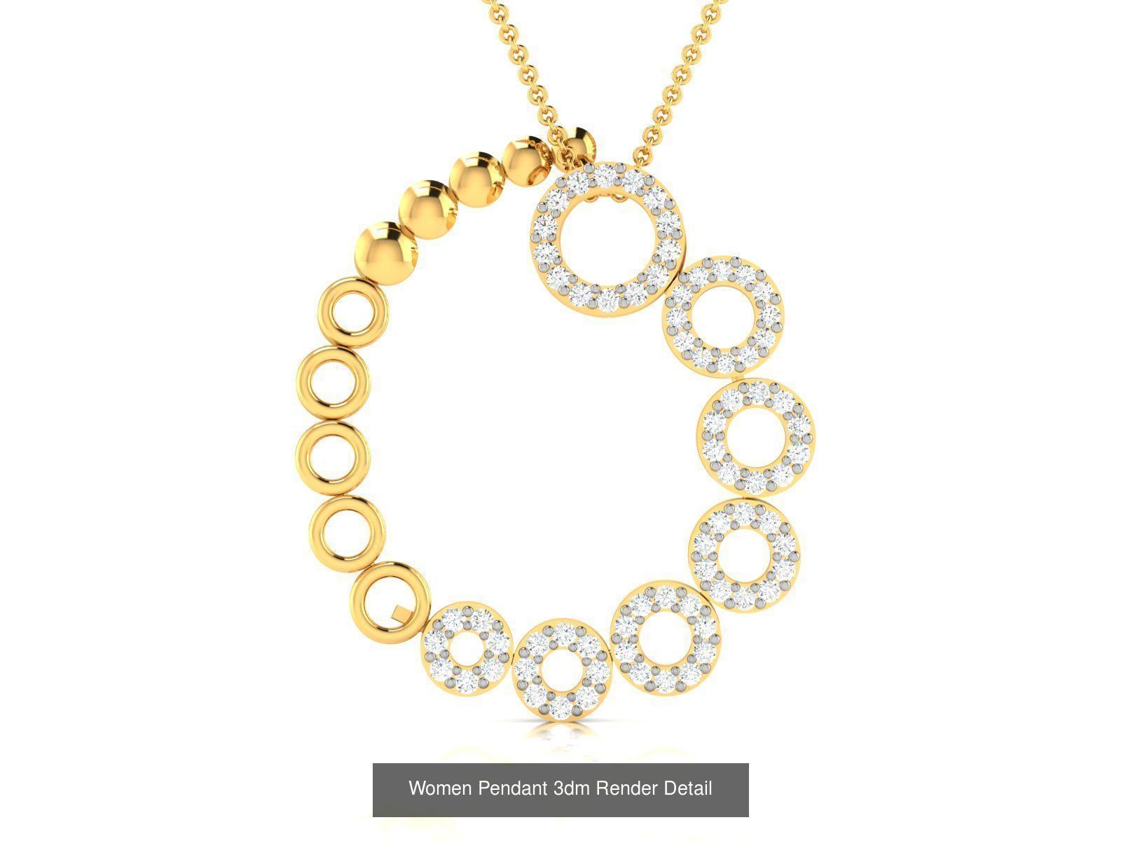 60 Women Pendant 3dm STL FBX OBJ Renders Detail Bulk Collection _33