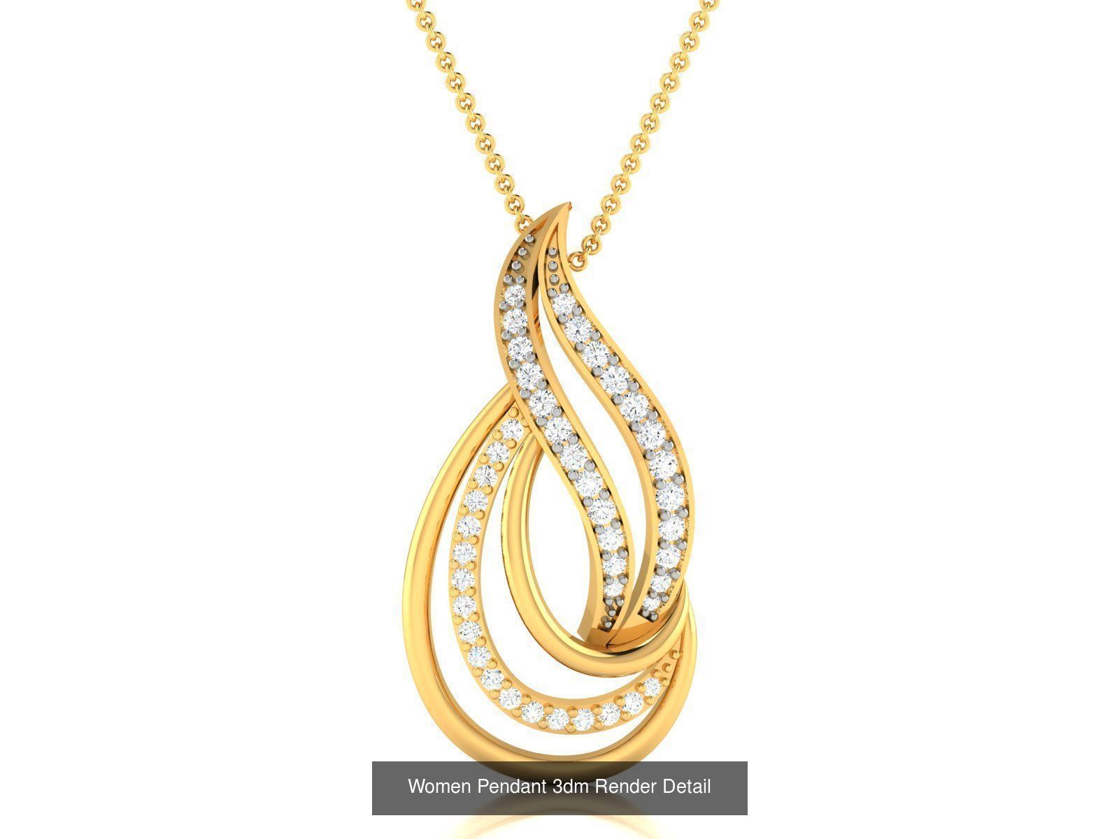 60 Women Pendant 3dm STL FBX OBJ Renders Detail Bulk Collection _14