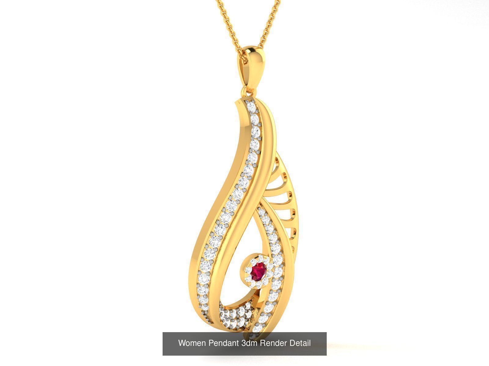 60 Women Pendant 3dm STL FBX OBJ Renders Detail Bulk Collection _16