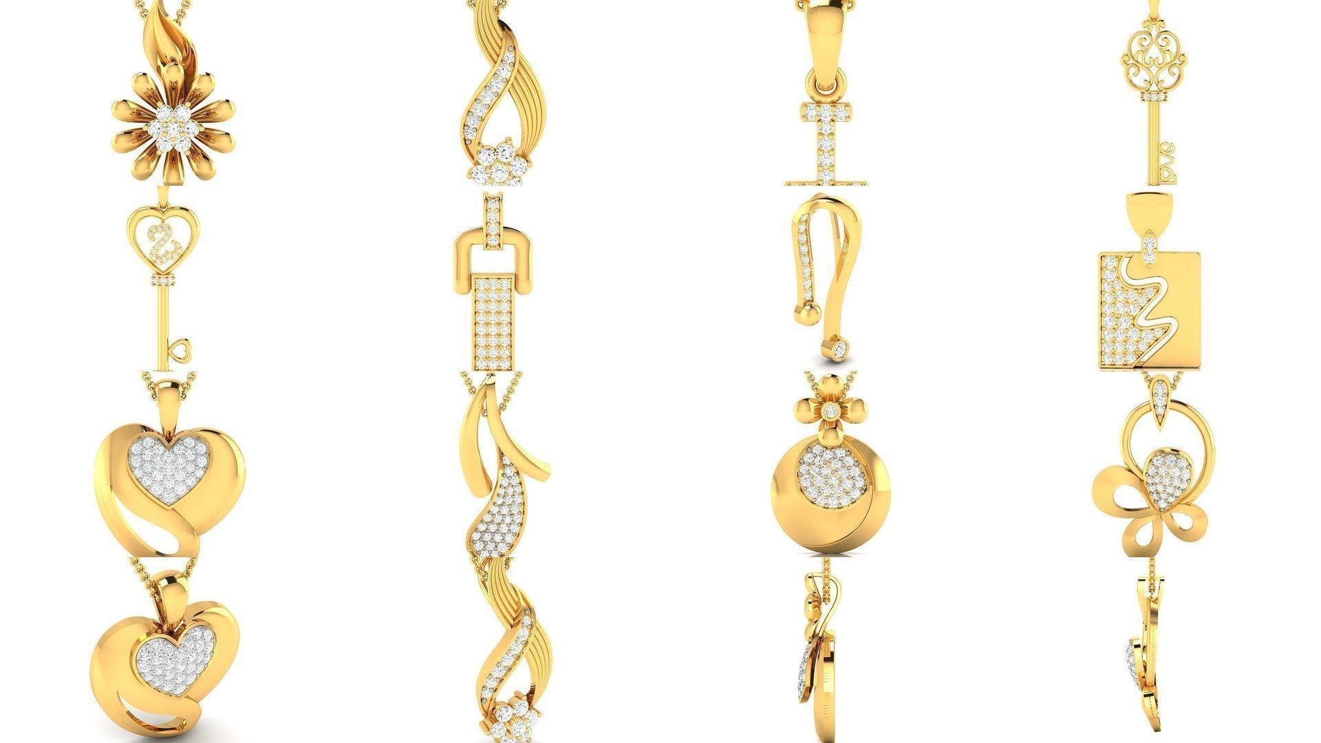 60 Women Pendant 3dm STL FBX OBJ Renders Detail Bulk Collection _11