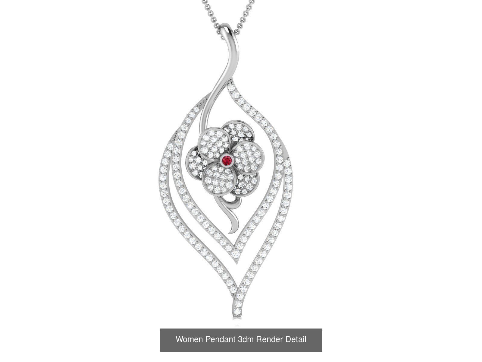 60 Women Pendant 3dm STL FBX OBJ Renders Detail Bulk Collection _22