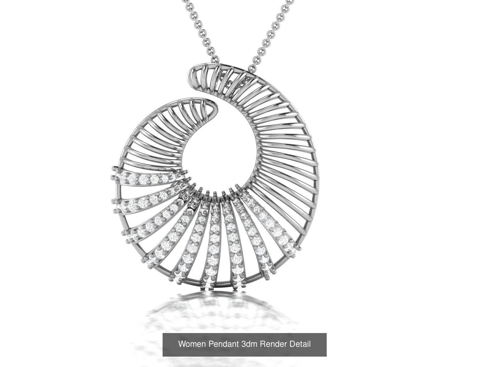 60 Women Pendant 3dm STL FBX OBJ Renders Detail Bulk Collection _26