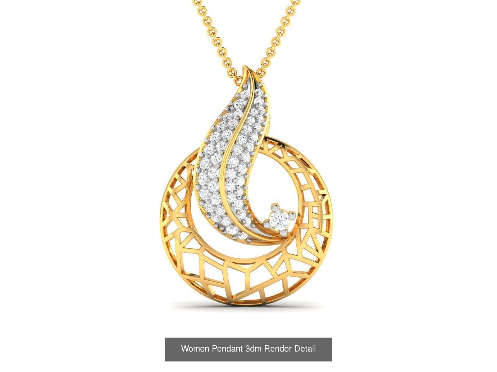 60 Women Pendant 3dm STL FBX OBJ Renders Detail Bulk Collection _42