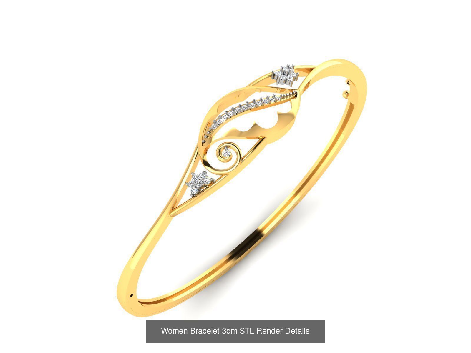 10 Women Bracelet 3dm STL FBX OBJ Renders Detail Bulk Collection _6