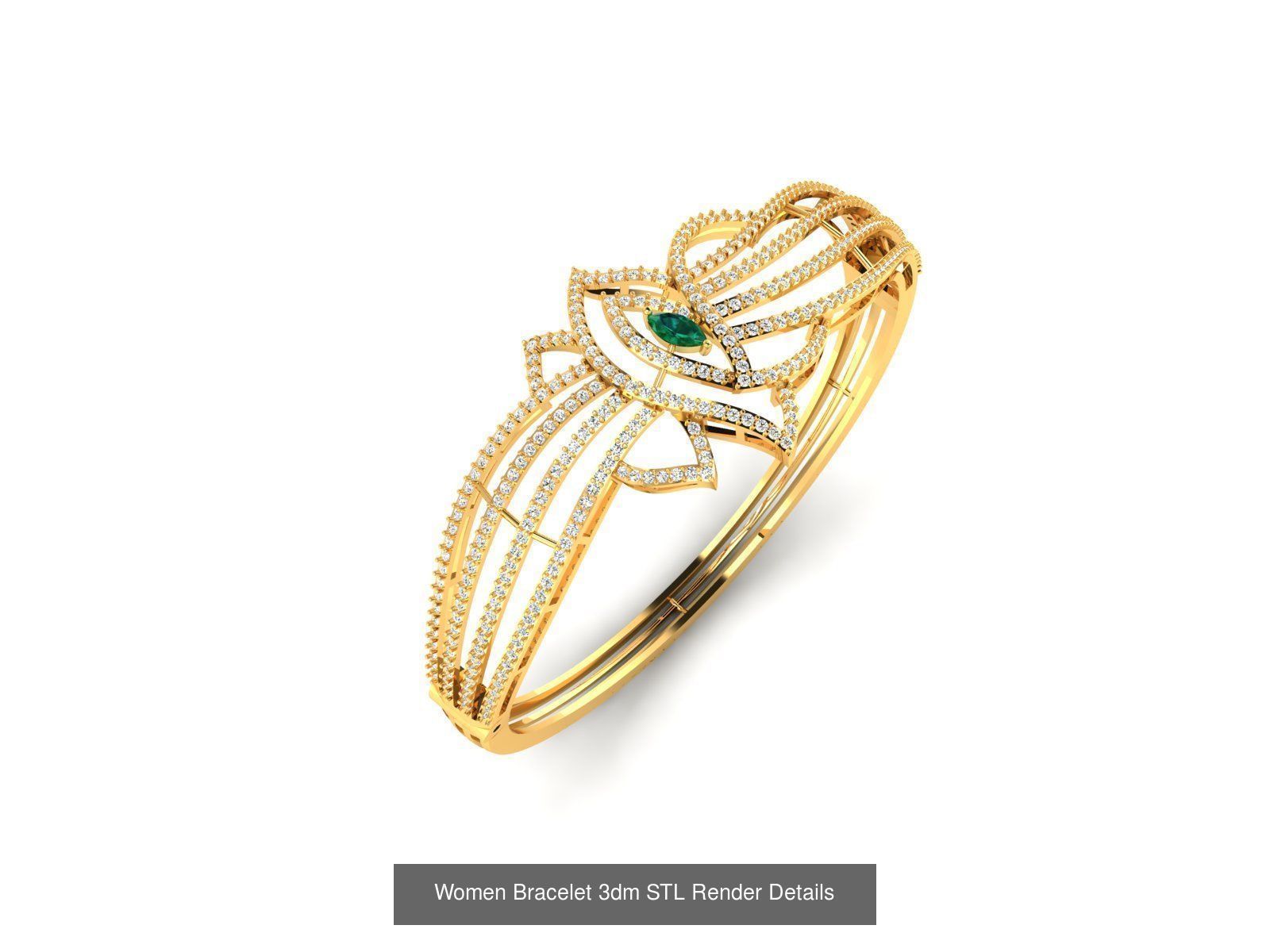 10 Women Bracelet 3dm STL FBX OBJ Renders Detail Bulk Collection _9