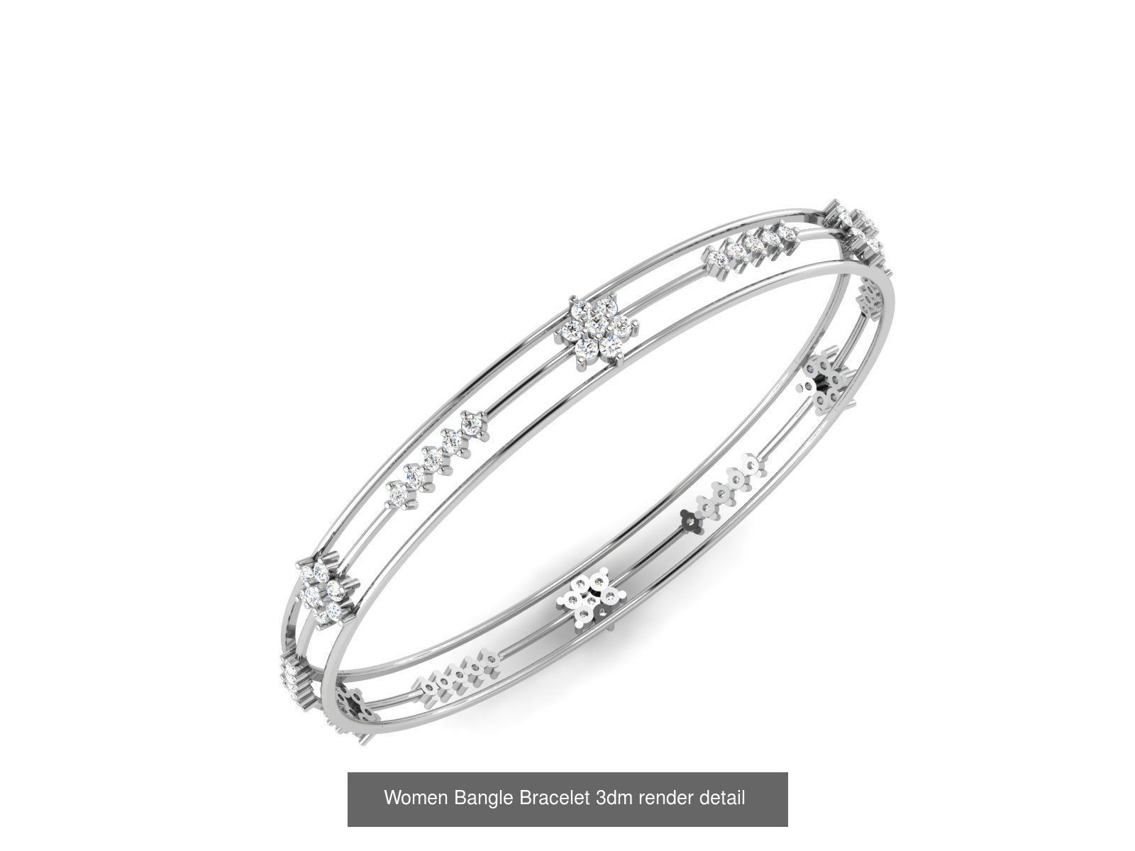 15 Women Bangle 3dm STL FBX OBJ Renders Detail Bulk Collection _14