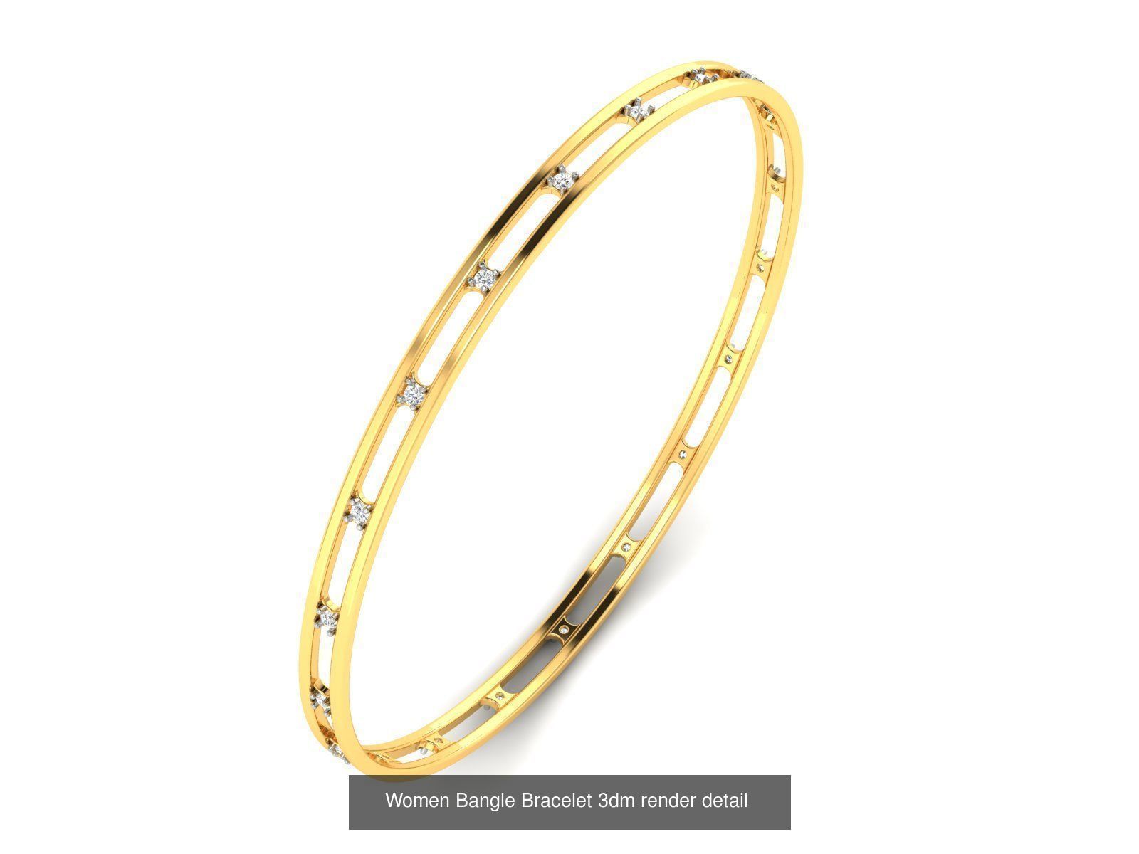 15 Women Bangle 3dm STL FBX OBJ Renders Detail Bulk Collection _10
