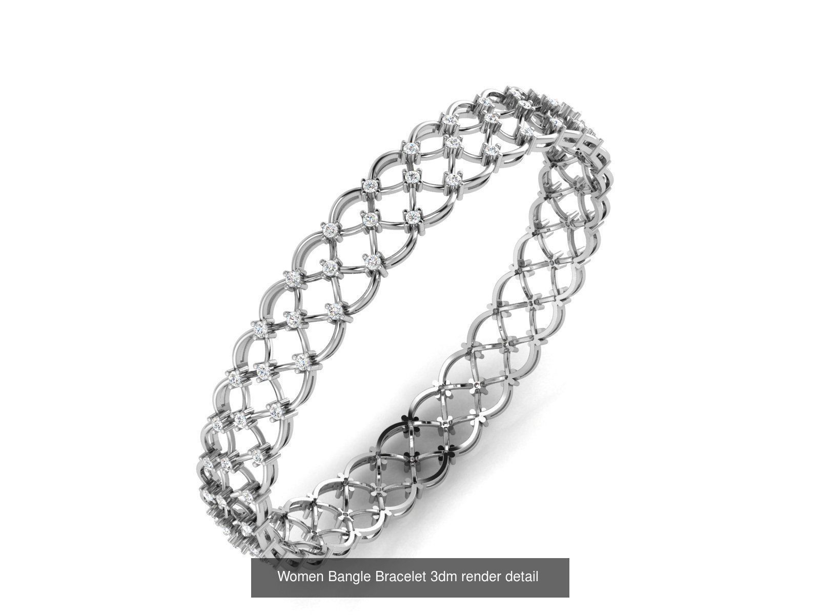 15 Women Bangle 3dm STL FBX OBJ Renders Detail Bulk Collection _13