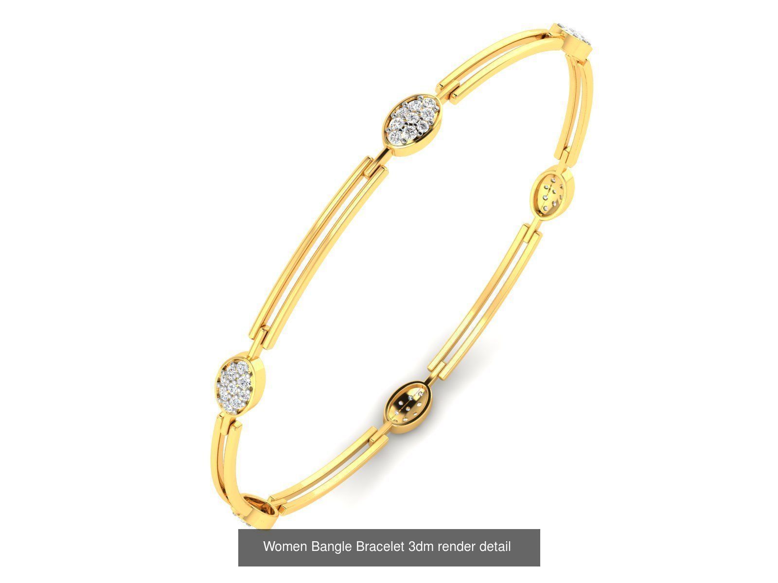 15 Women Bangle 3dm STL FBX OBJ Renders Detail Bulk Collection _11