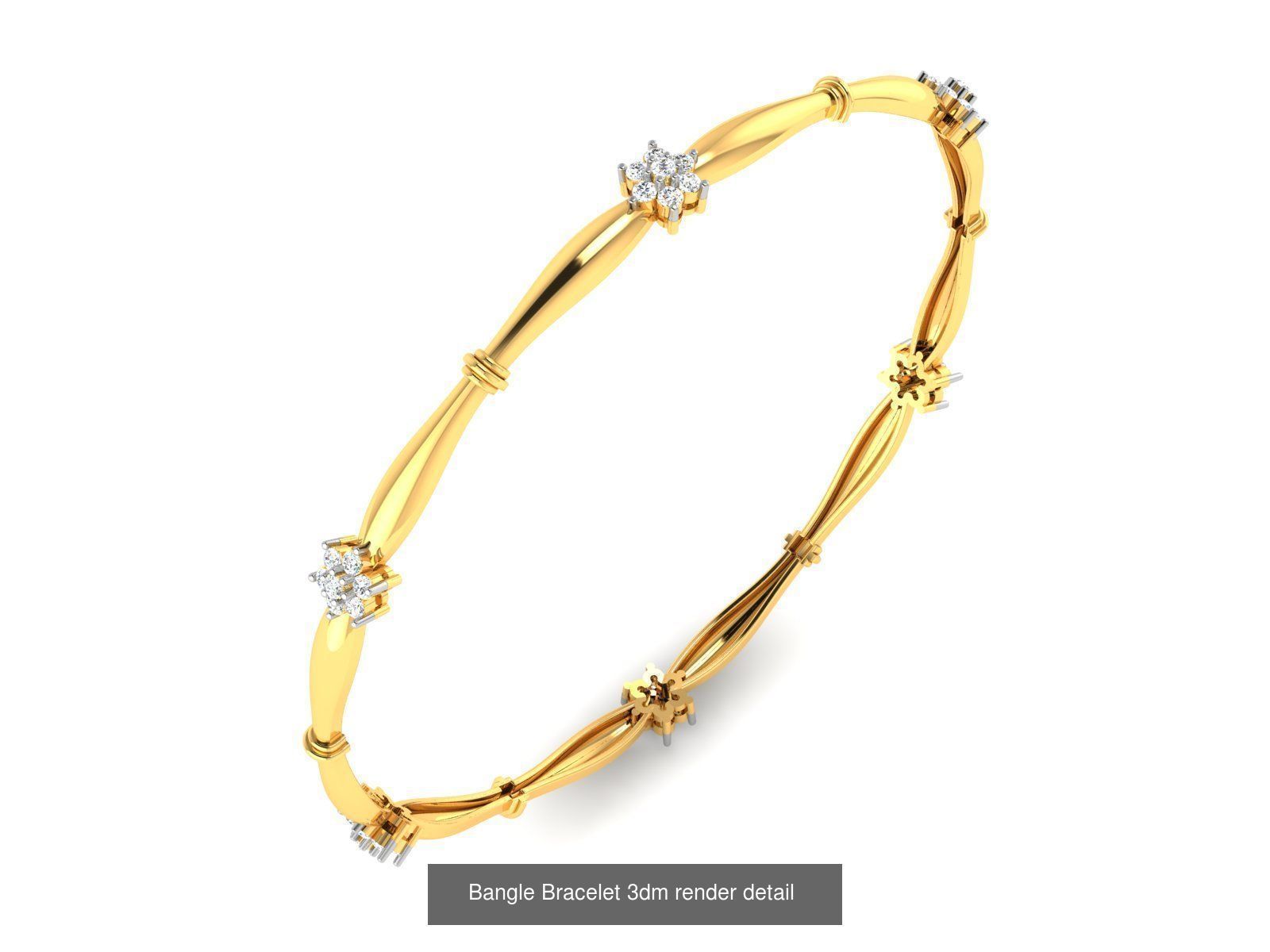 15 Women Bangle 3dm STL FBX OBJ Renders Detail Bulk Collection _6