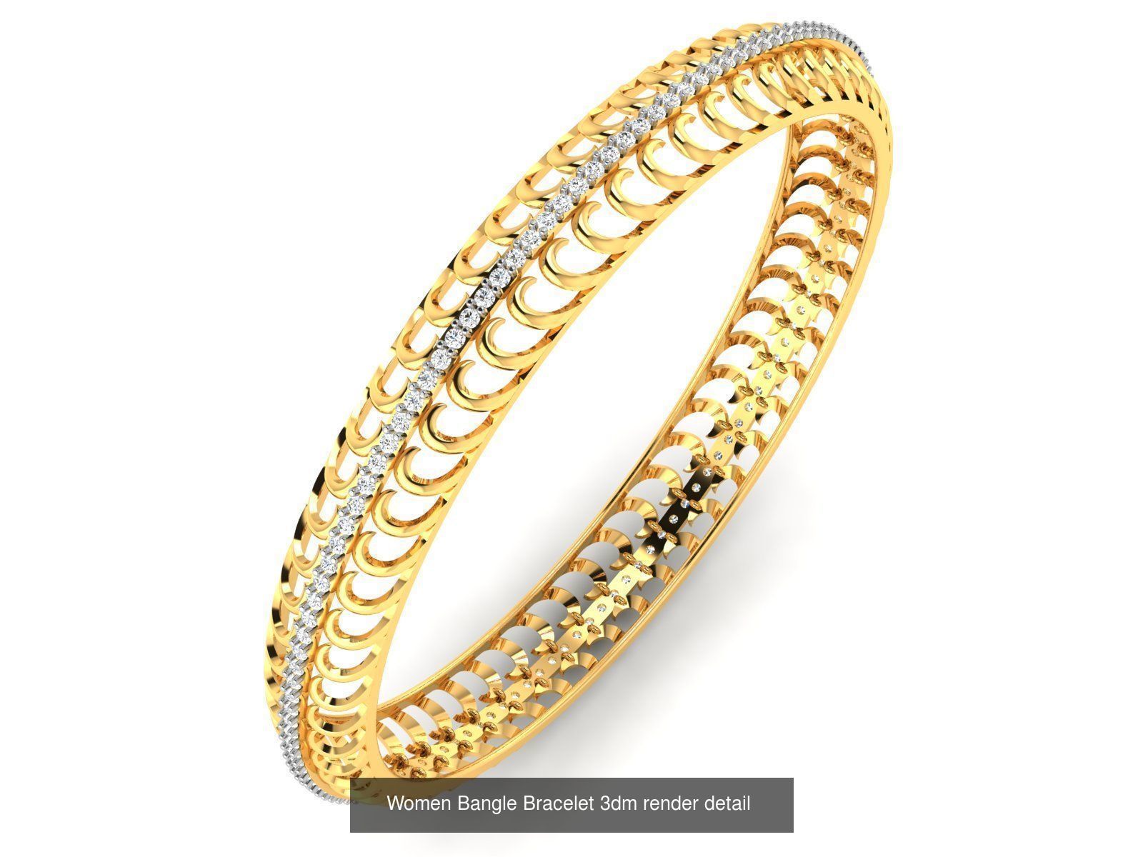 15 Women Bangle 3dm STL FBX OBJ Renders Detail Bulk Collection _12