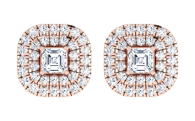 Solitaire pendant earrings 3D print model