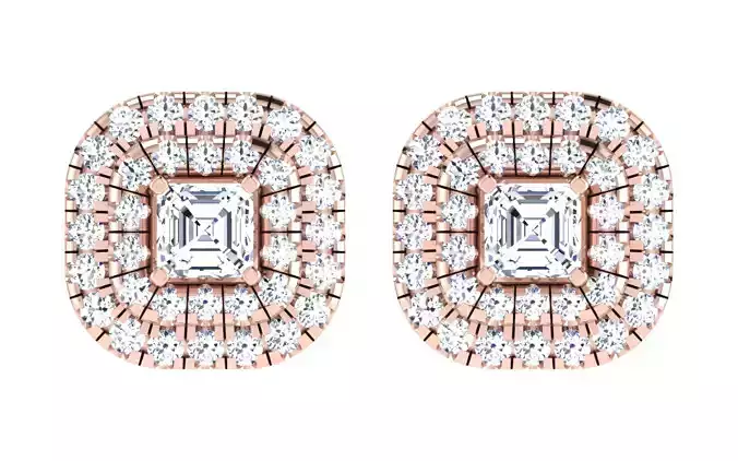 Solitaire pendant earrings 3D print model