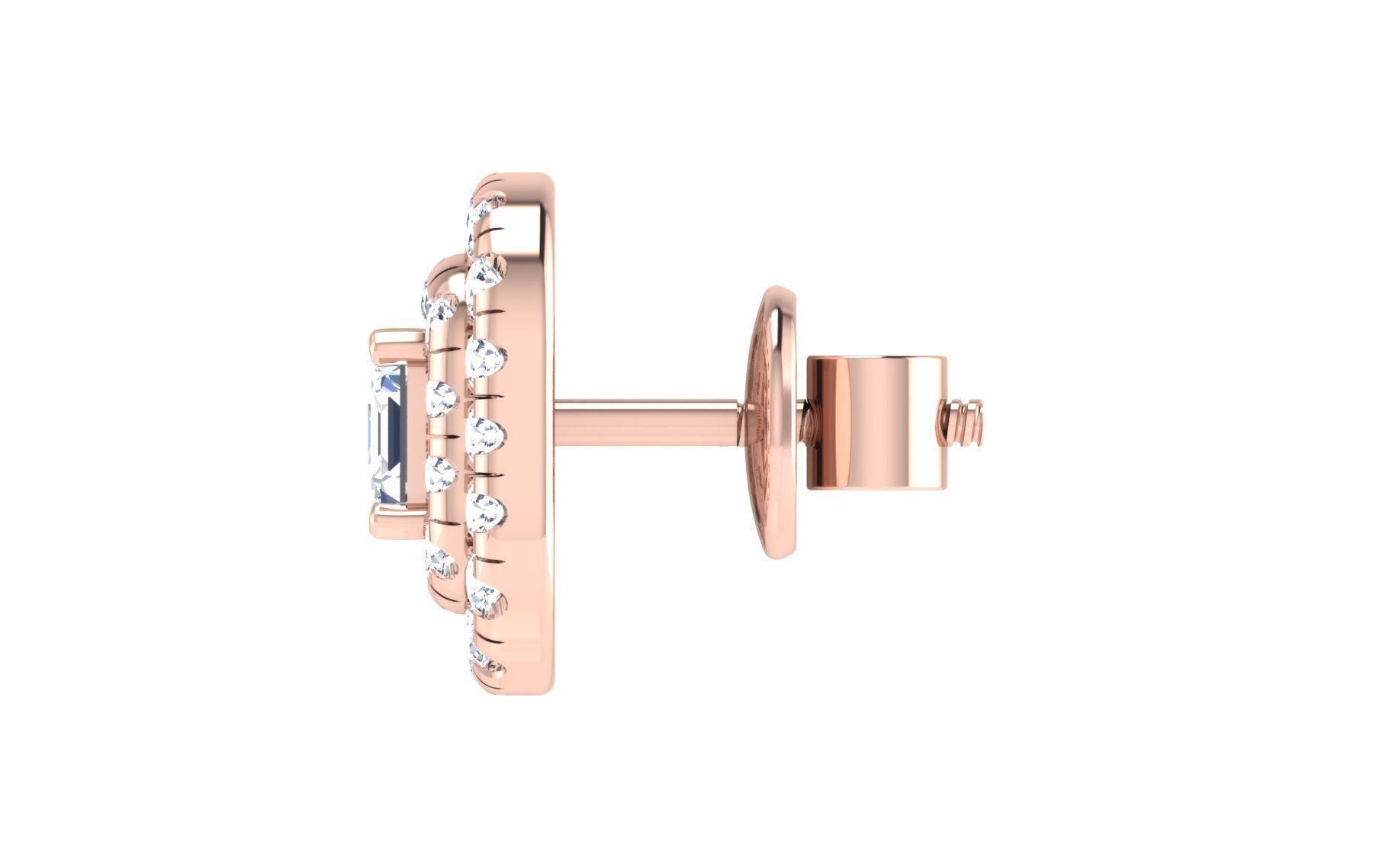 Solitaire pendant earrings 3D print model_6