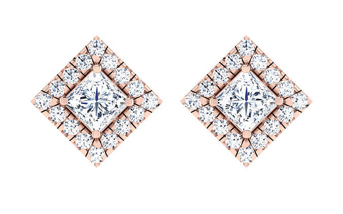 Solitaire pendant earrings 3D print model