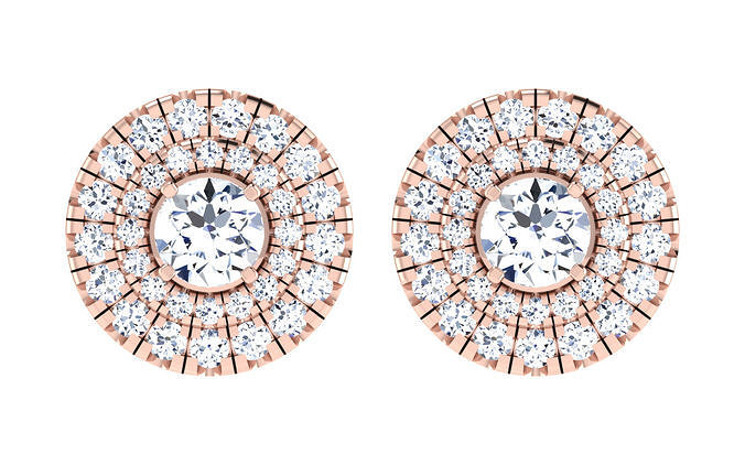Solitaire pendant earrings 3D print model