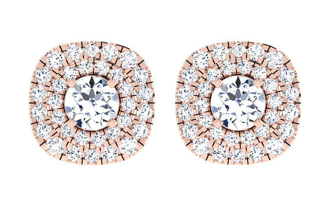Solitaire pendant earrings 3D print model