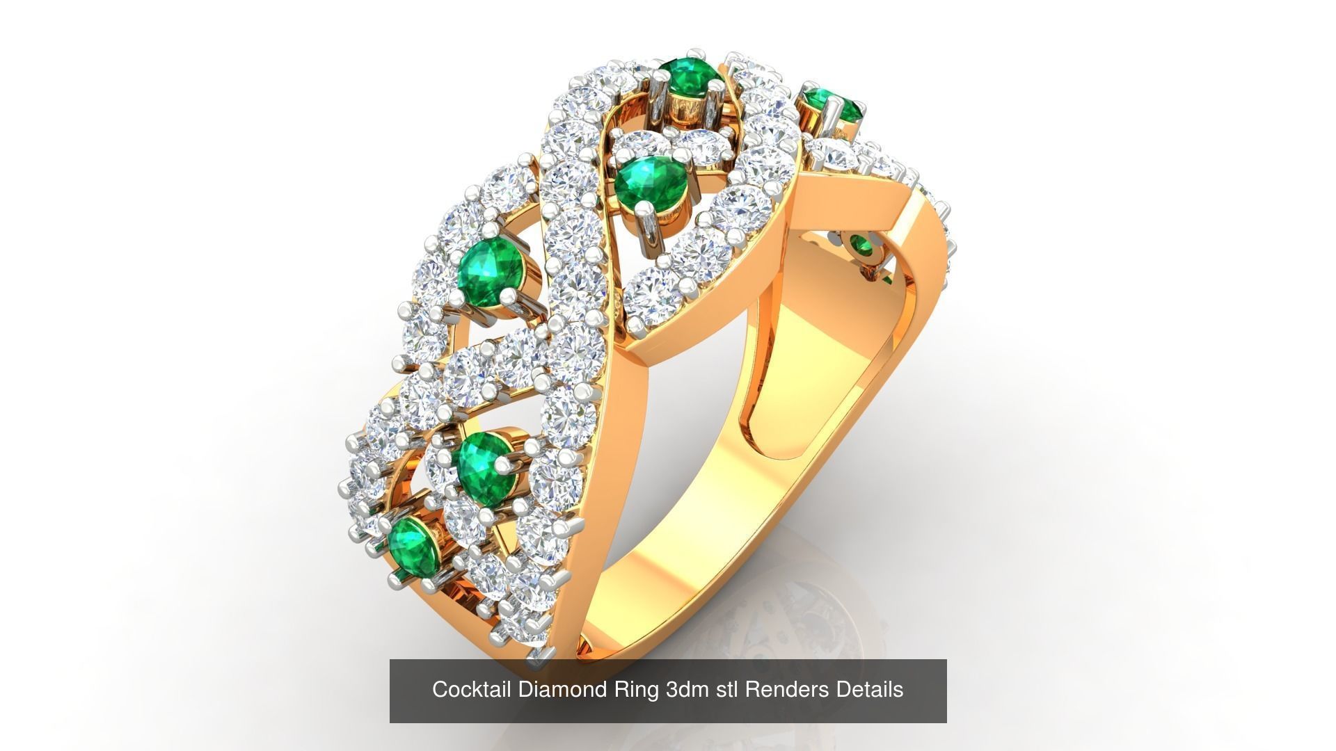 100 Cocktail Ring 3dm STL FBX OBJ Renders Detail Bulk Collection _65