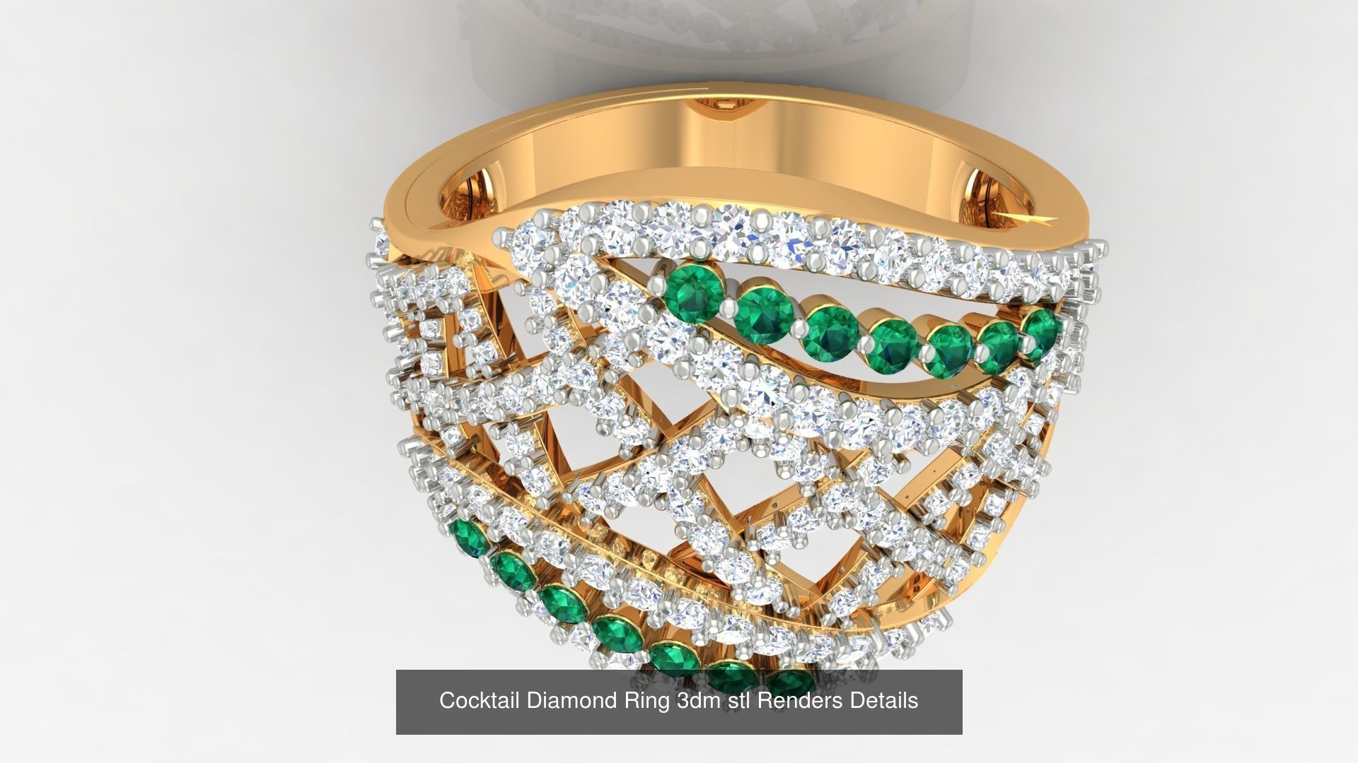 100 Cocktail Ring 3dm STL FBX OBJ Renders Detail Bulk Collection _57