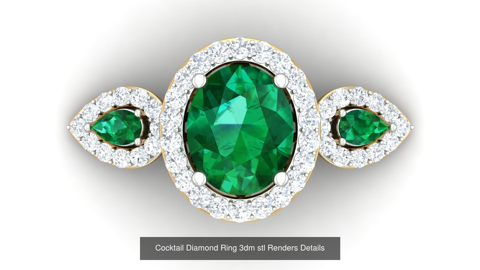 100 Cocktail Ring 3dm STL FBX OBJ Renders Detail Bulk Collection _78