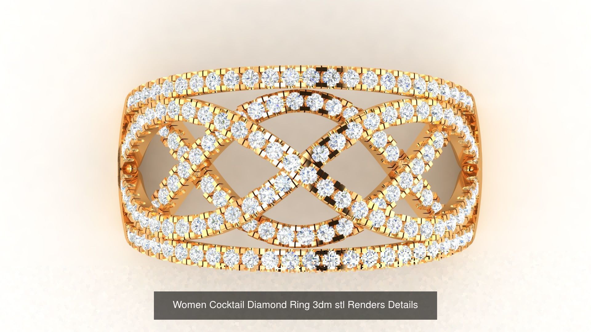 100 Cocktail Ring 3dm STL FBX OBJ Renders Detail Bulk Collection _33