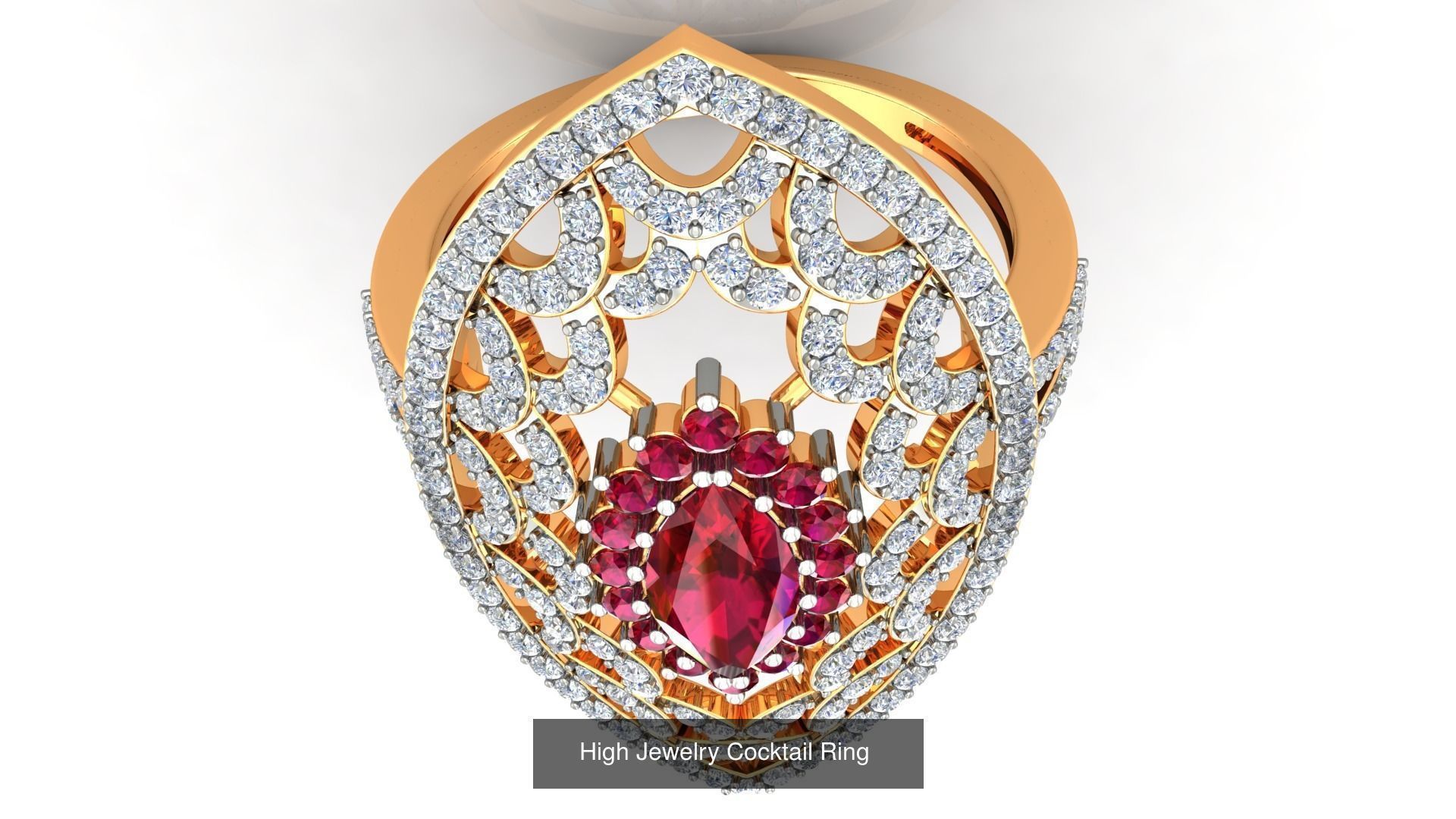 100 Cocktail Ring 3dm STL FBX OBJ Renders Detail Bulk Collection _71