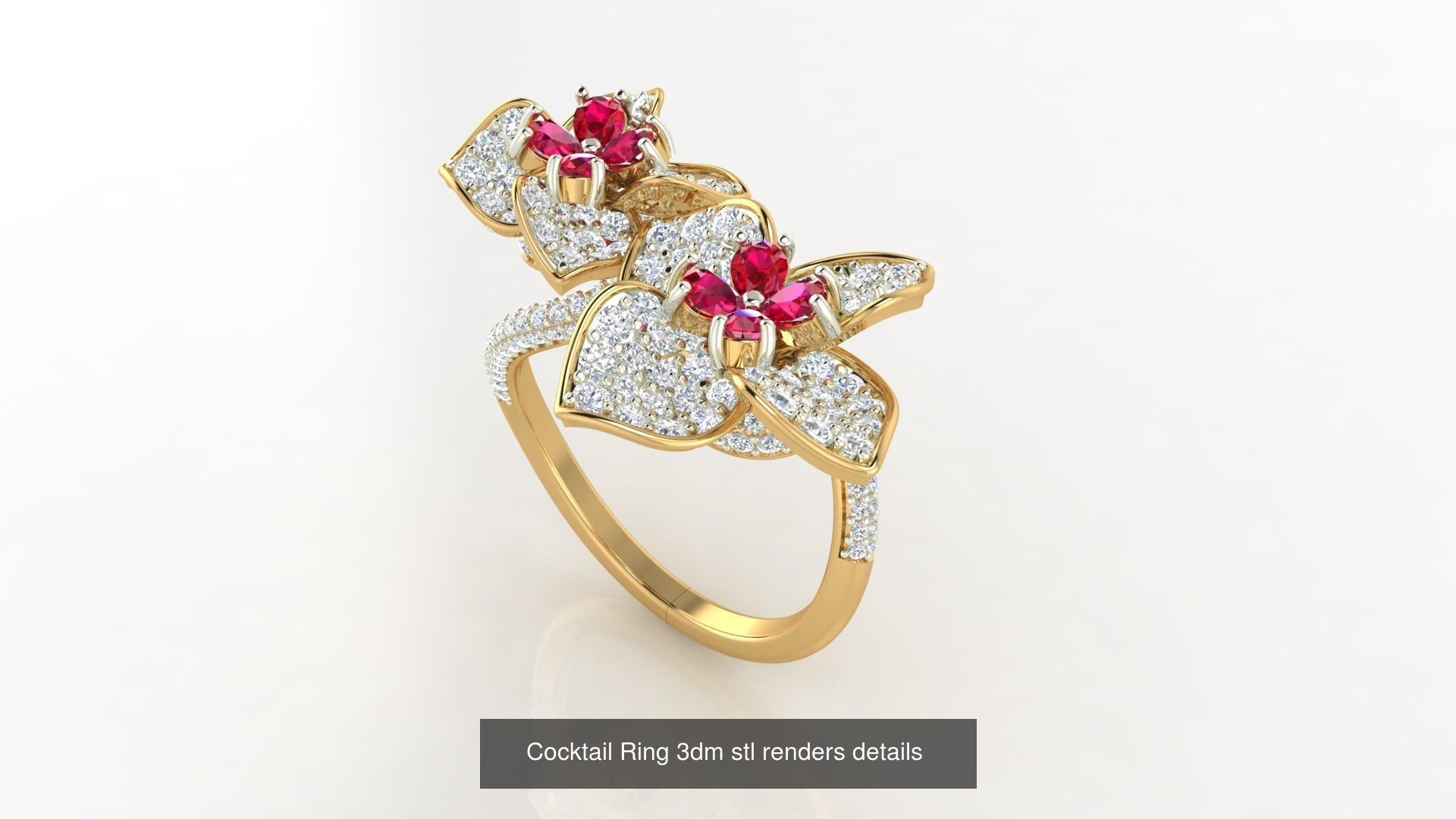 100 Cocktail Ring 3dm STL FBX OBJ Renders Detail Bulk Collection _81