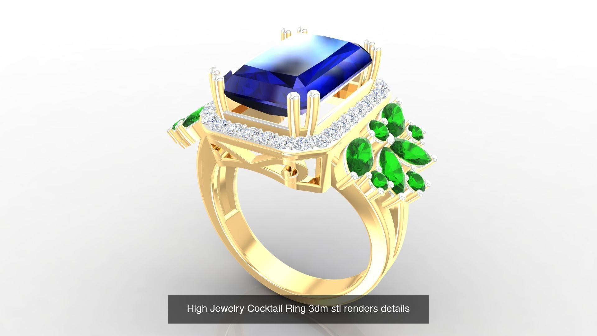 100 Cocktail Ring 3dm STL FBX OBJ Renders Detail Bulk Collection _97