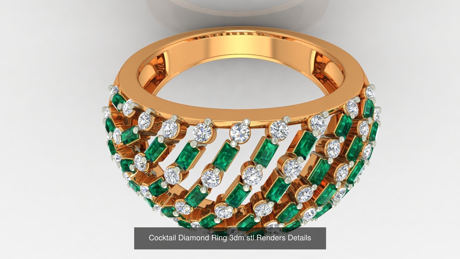 100 Cocktail Ring 3dm STL FBX OBJ Renders Detail Bulk Collection _54