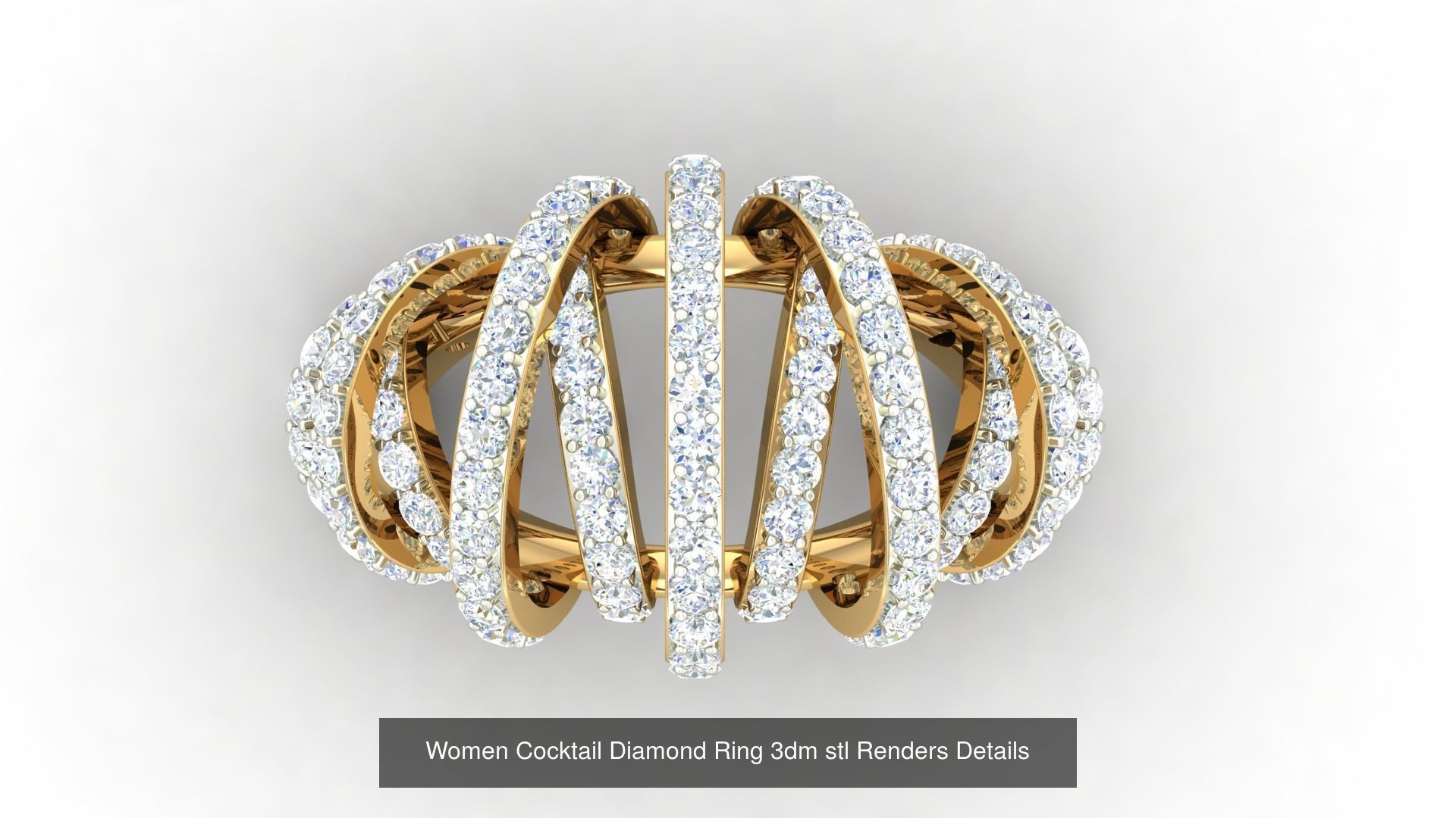 100 Cocktail Ring 3dm STL FBX OBJ Renders Detail Bulk Collection _20
