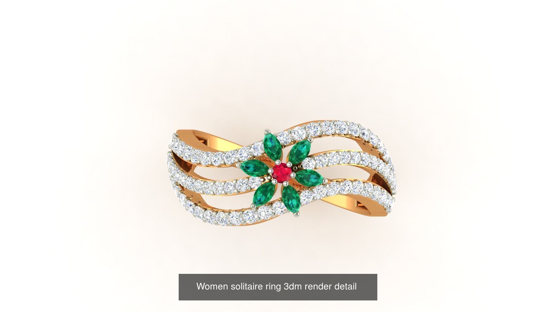 100 Cocktail Ring 3dm STL FBX OBJ Renders Detail Bulk Collection _21