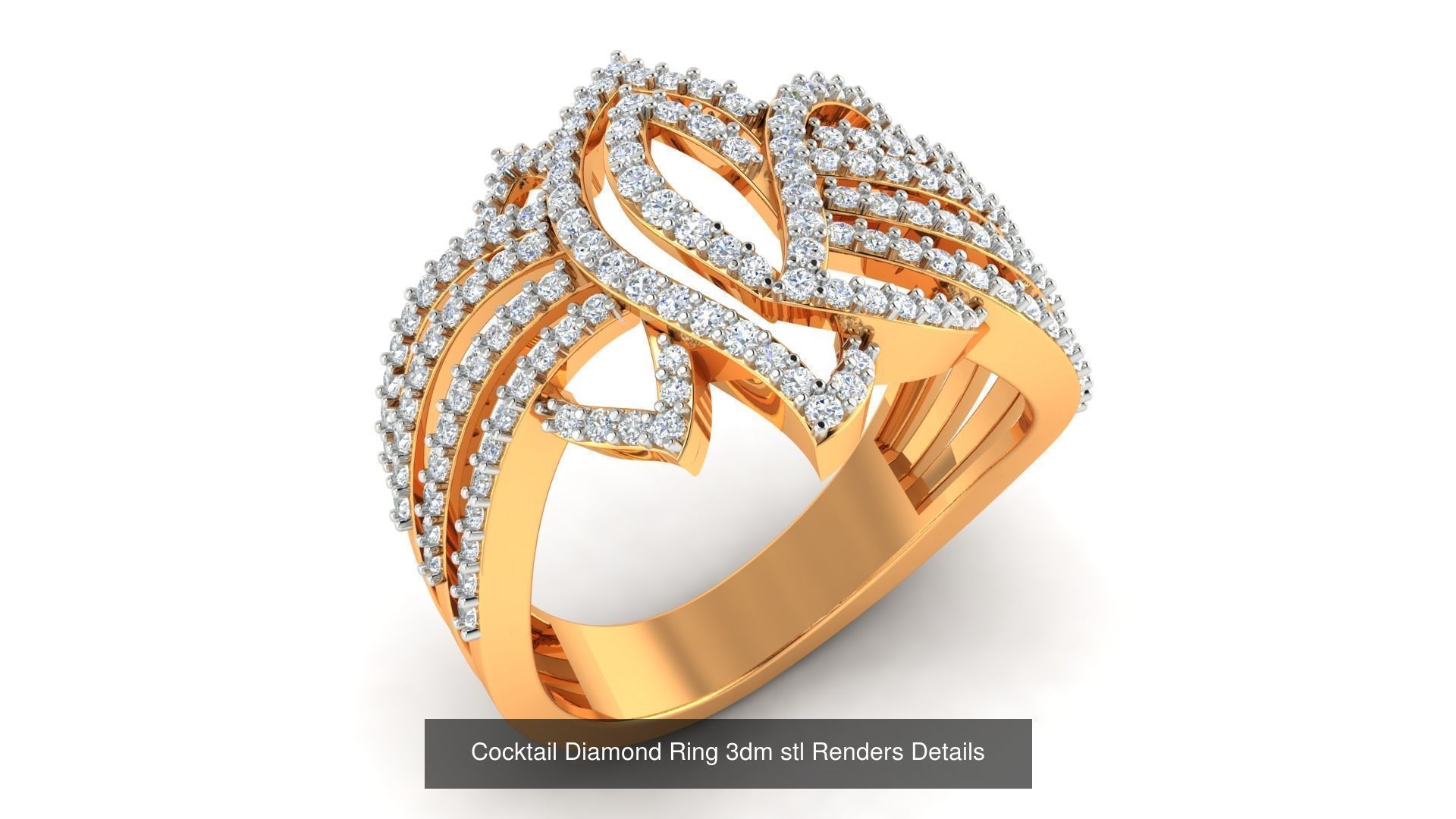 100 Cocktail Ring 3dm STL FBX OBJ Renders Detail Bulk Collection _48