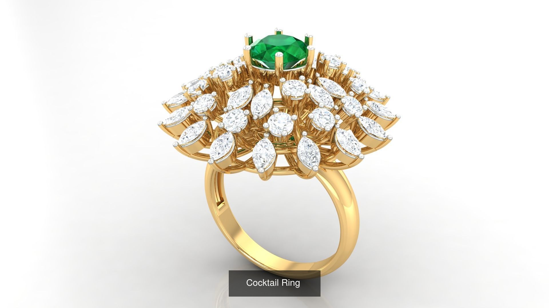 100 Cocktail Ring 3dm STL FBX OBJ Renders Detail Bulk Collection _82