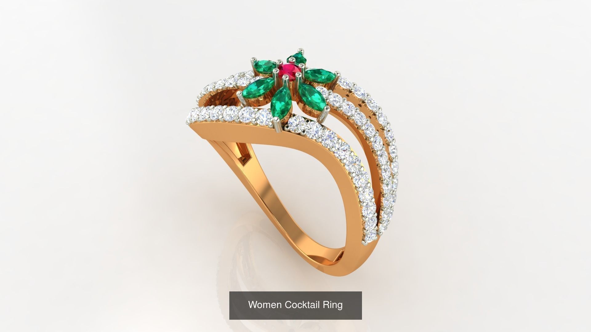 100 Cocktail Ring 3dm STL FBX OBJ Renders Detail Bulk Collection _34