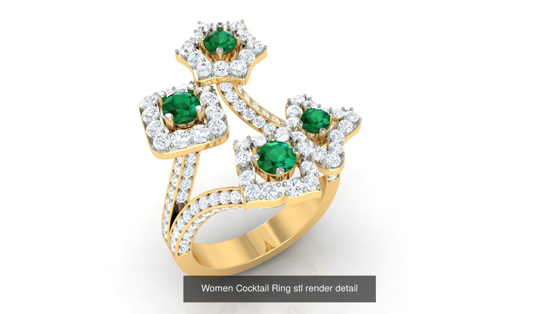 100 Cocktail Ring 3dm STL FBX OBJ Renders Detail Bulk Collection _84