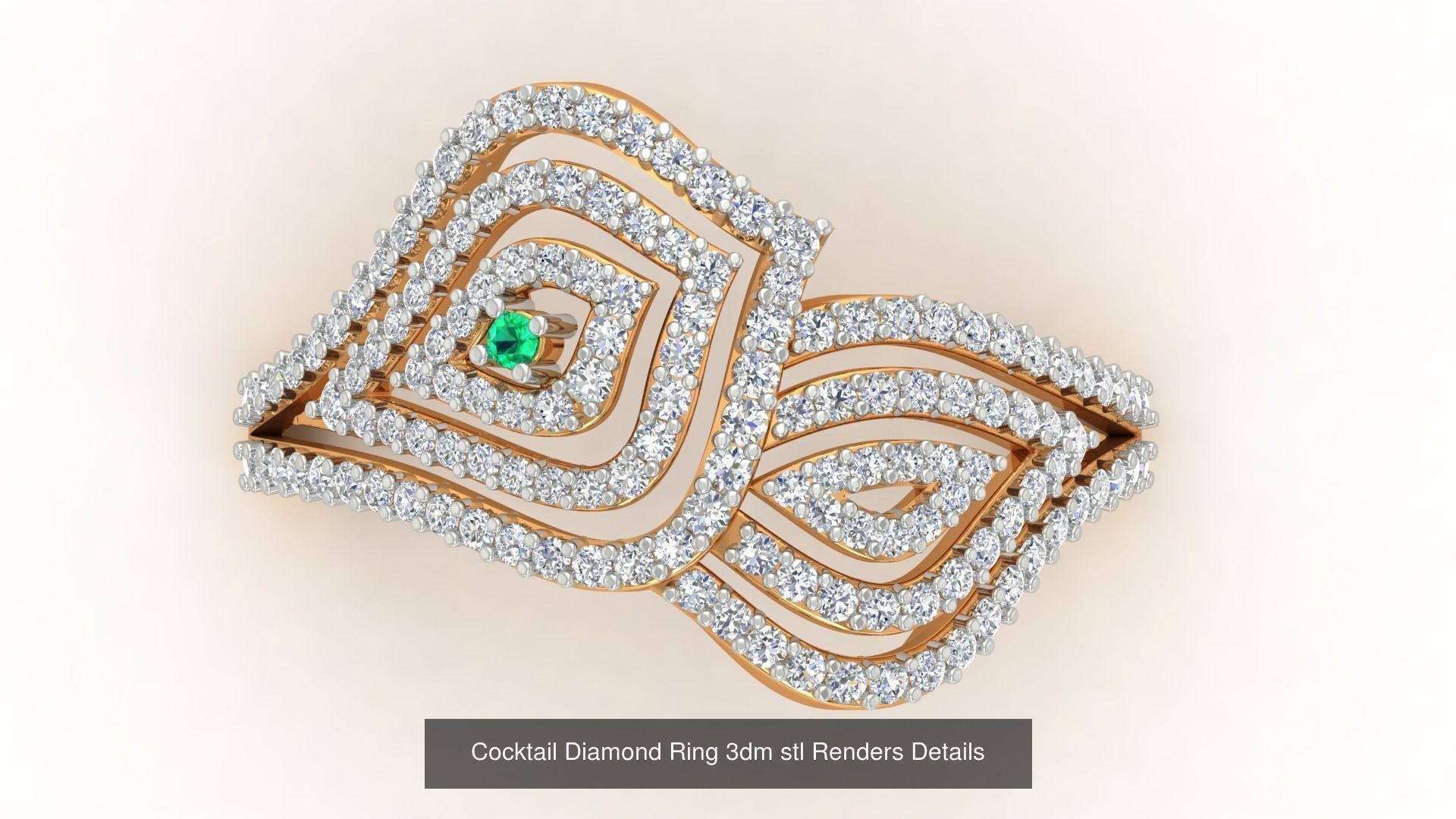 100 Cocktail Ring 3dm STL FBX OBJ Renders Detail Bulk Collection _46