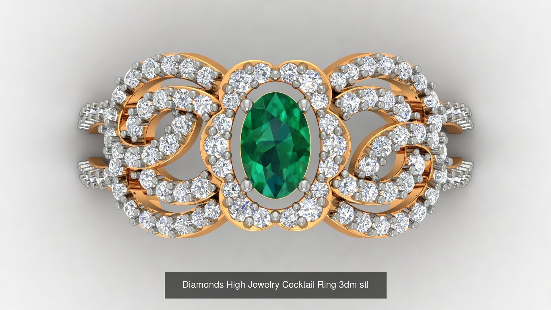 100 Cocktail Ring 3dm STL FBX OBJ Renders Detail Bulk Collection _64