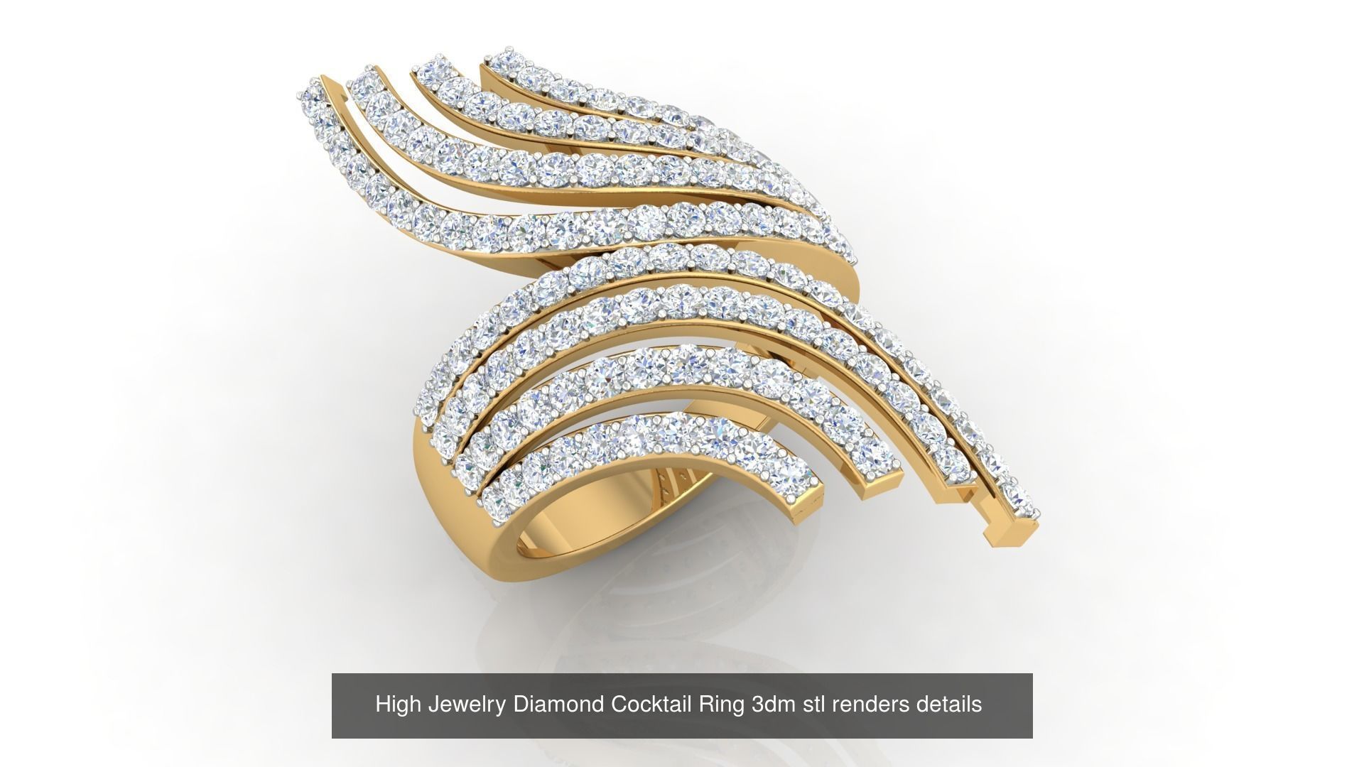 100 Cocktail Ring 3dm STL FBX OBJ Renders Detail Bulk Collection _31